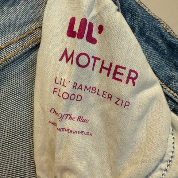 MOTHER Lil Zip Rambler Flood Jeans – Out of the Blue – Size 25 - Picture 7 of 8
